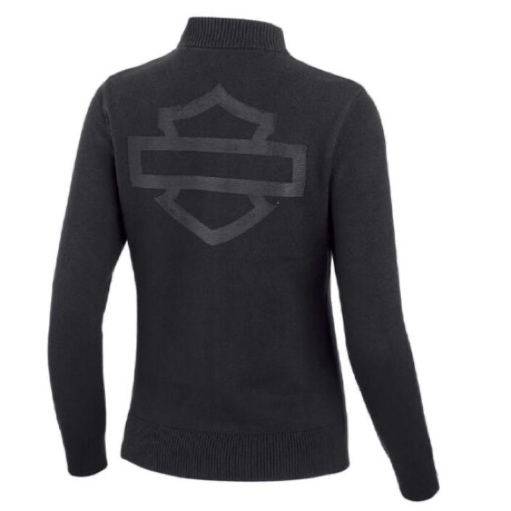 Harley-Davidson High Density Print Logo Zip-Front Sweater
